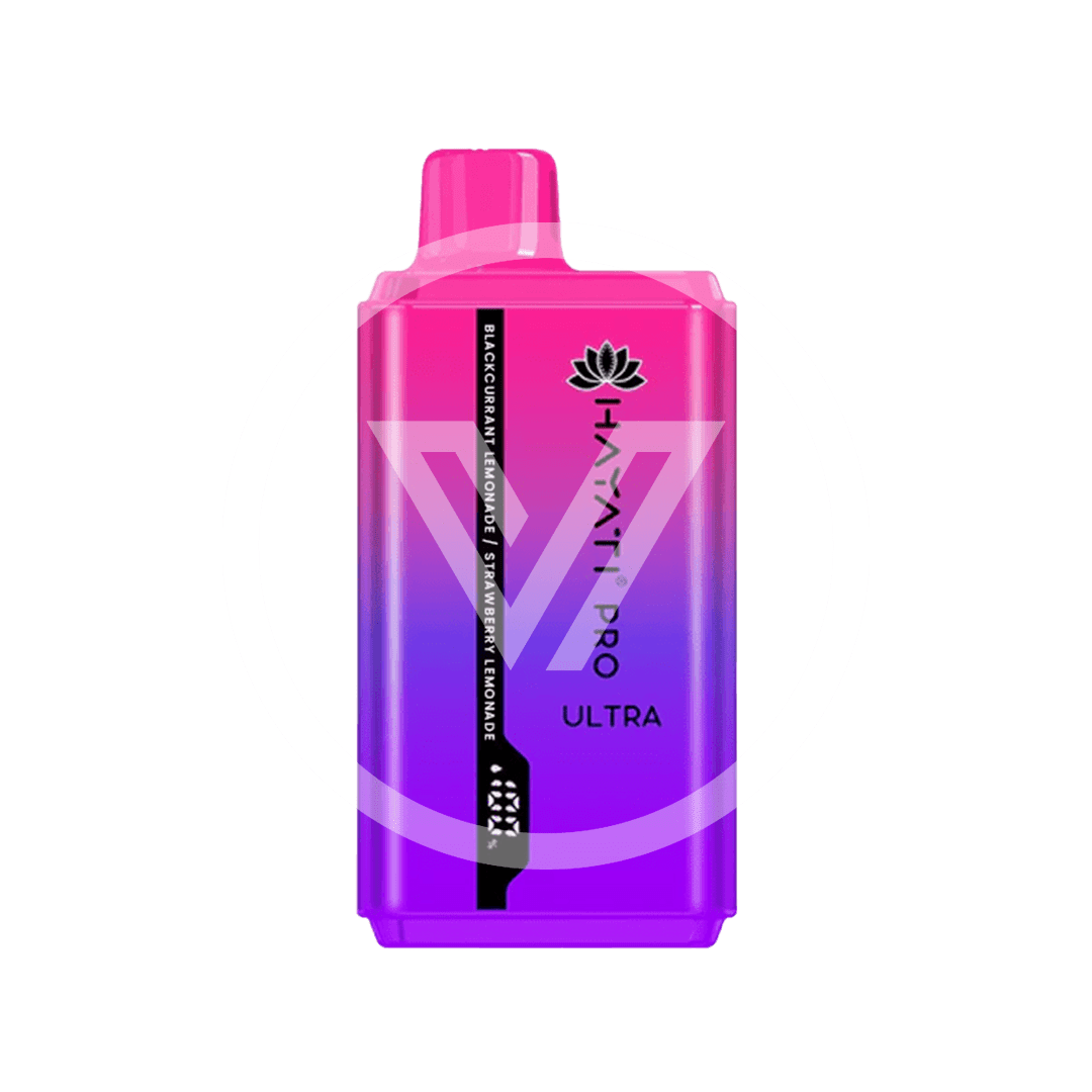 Pro Ultra Puff Hayati Pro Ultra 15K – Blackcurrant & Straw Lemonade – Vapes Direct