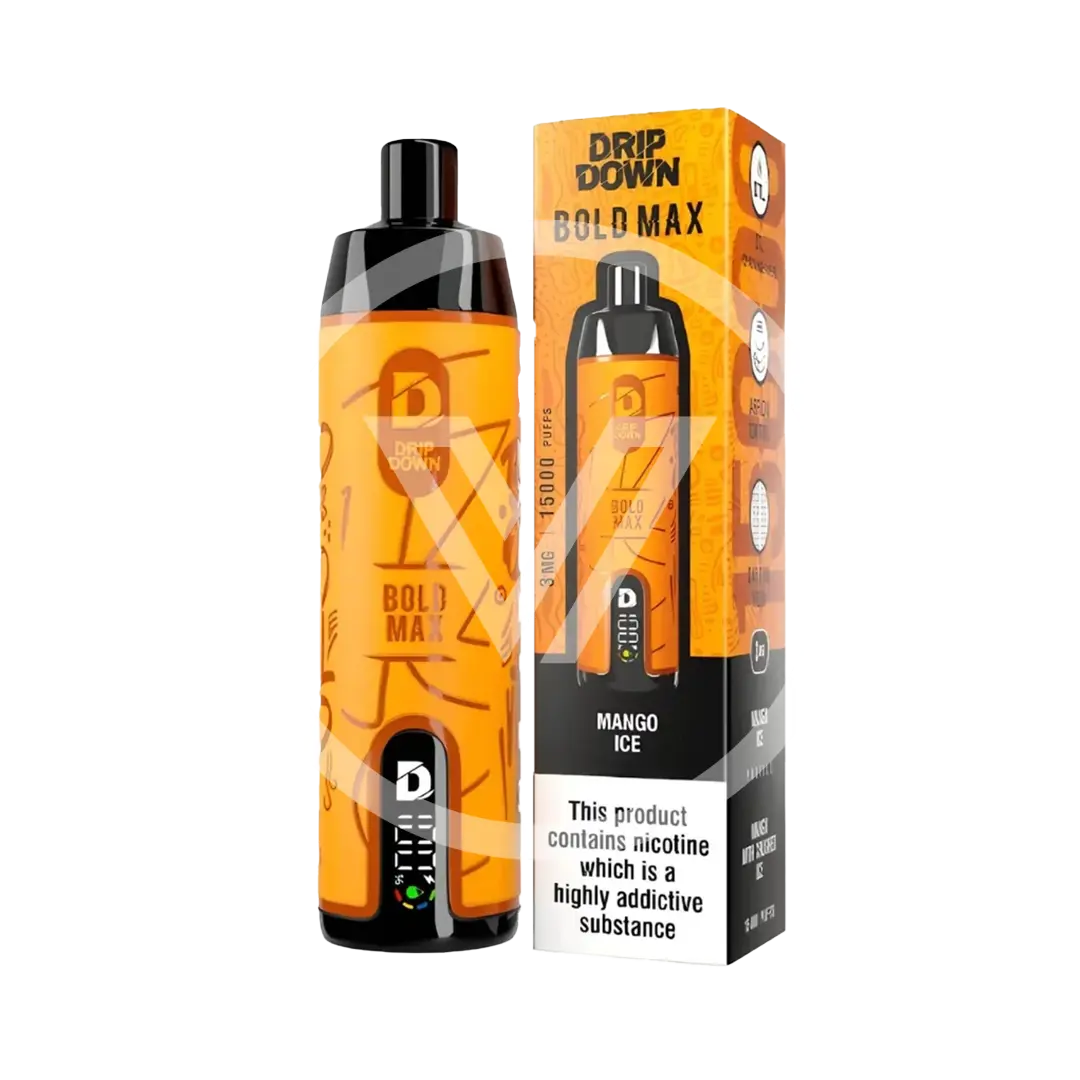 Drip Down Bold Max Disposable 15k Puff Mango Ice 3mg