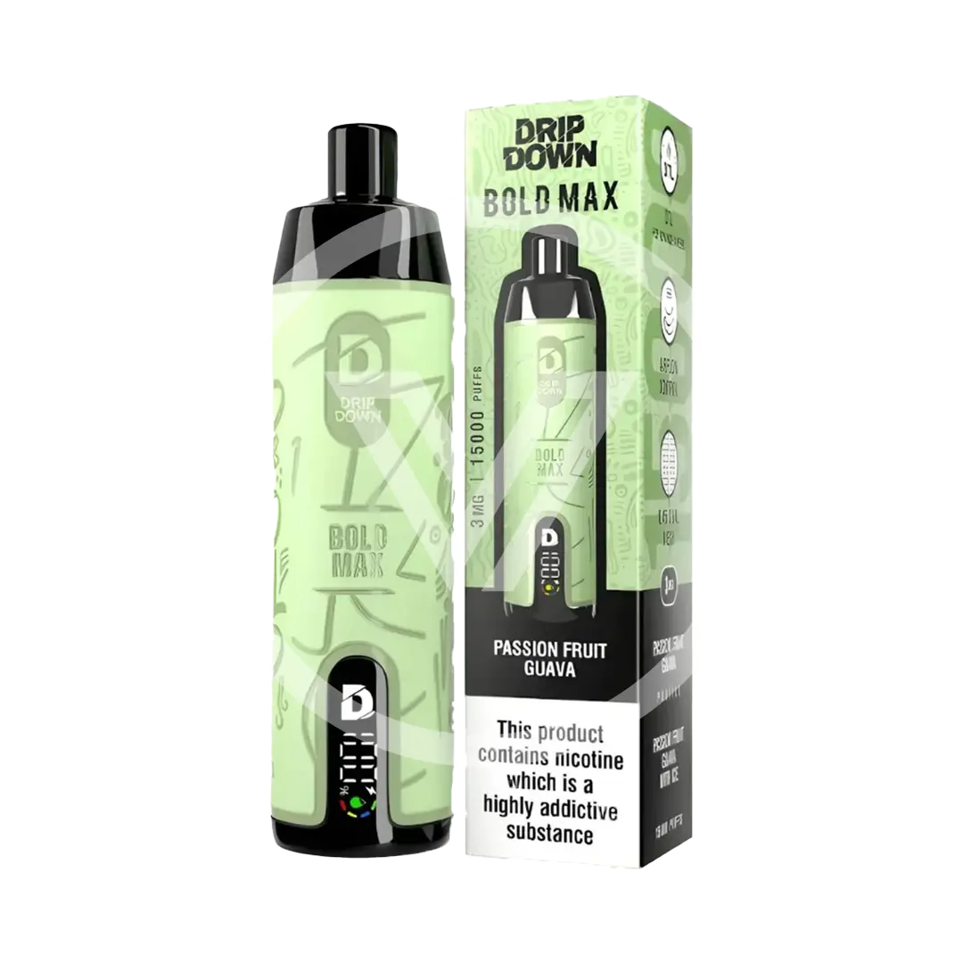 Drip Down Bold Max Disposable 15k Puff Passion Fruit Guava 3mg
