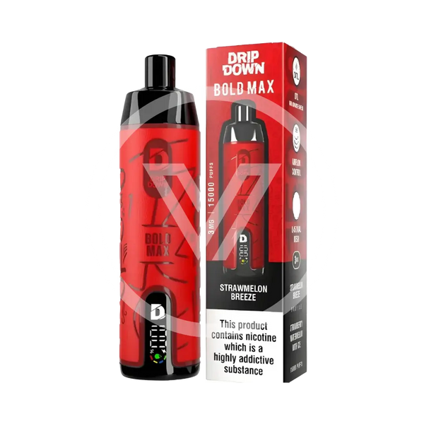 Drip Down Bold Max Disposable 15k Puff Strawmelon Breeze