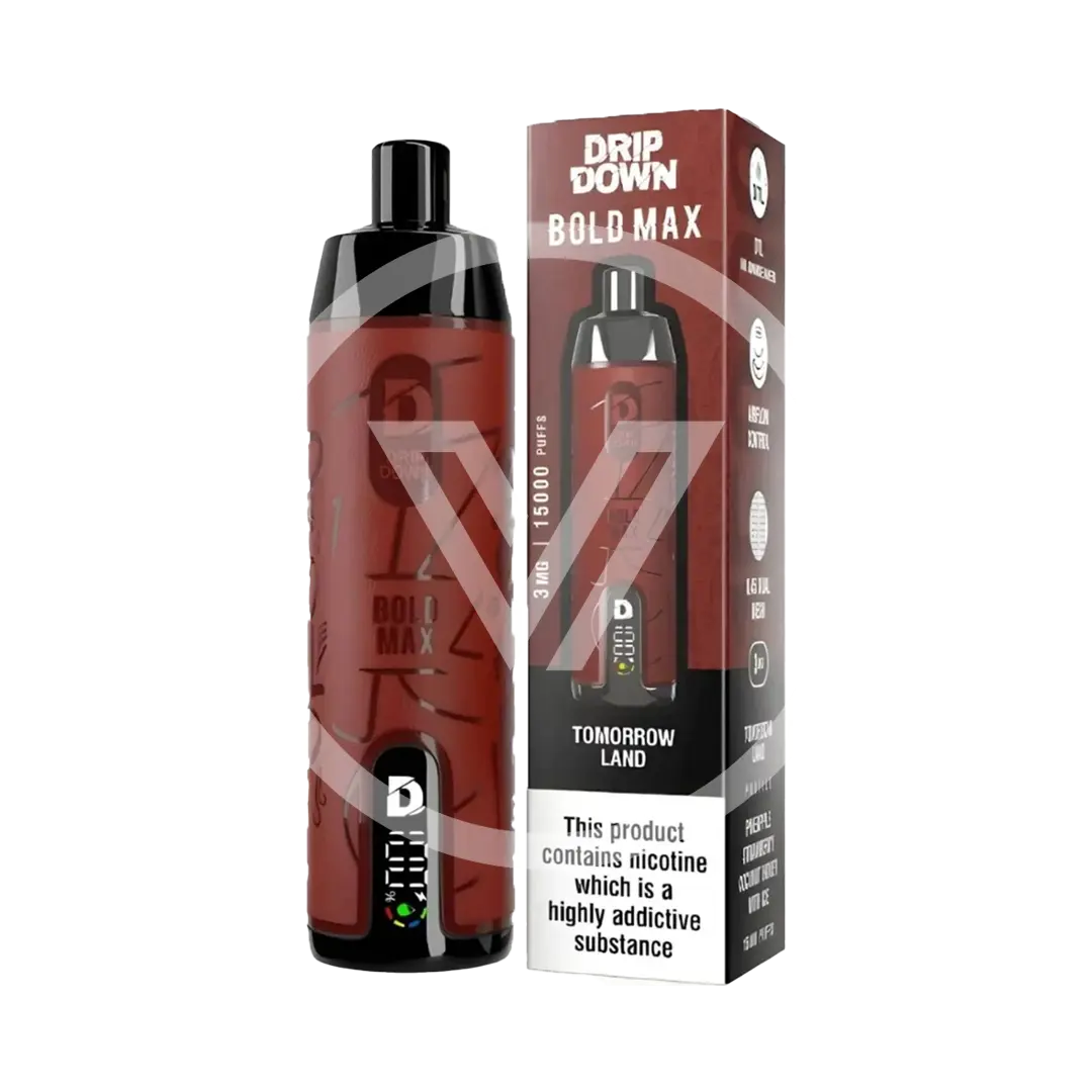 Drip Down Bold Max Disposable 15k Puff Tomorrow Land 3mg