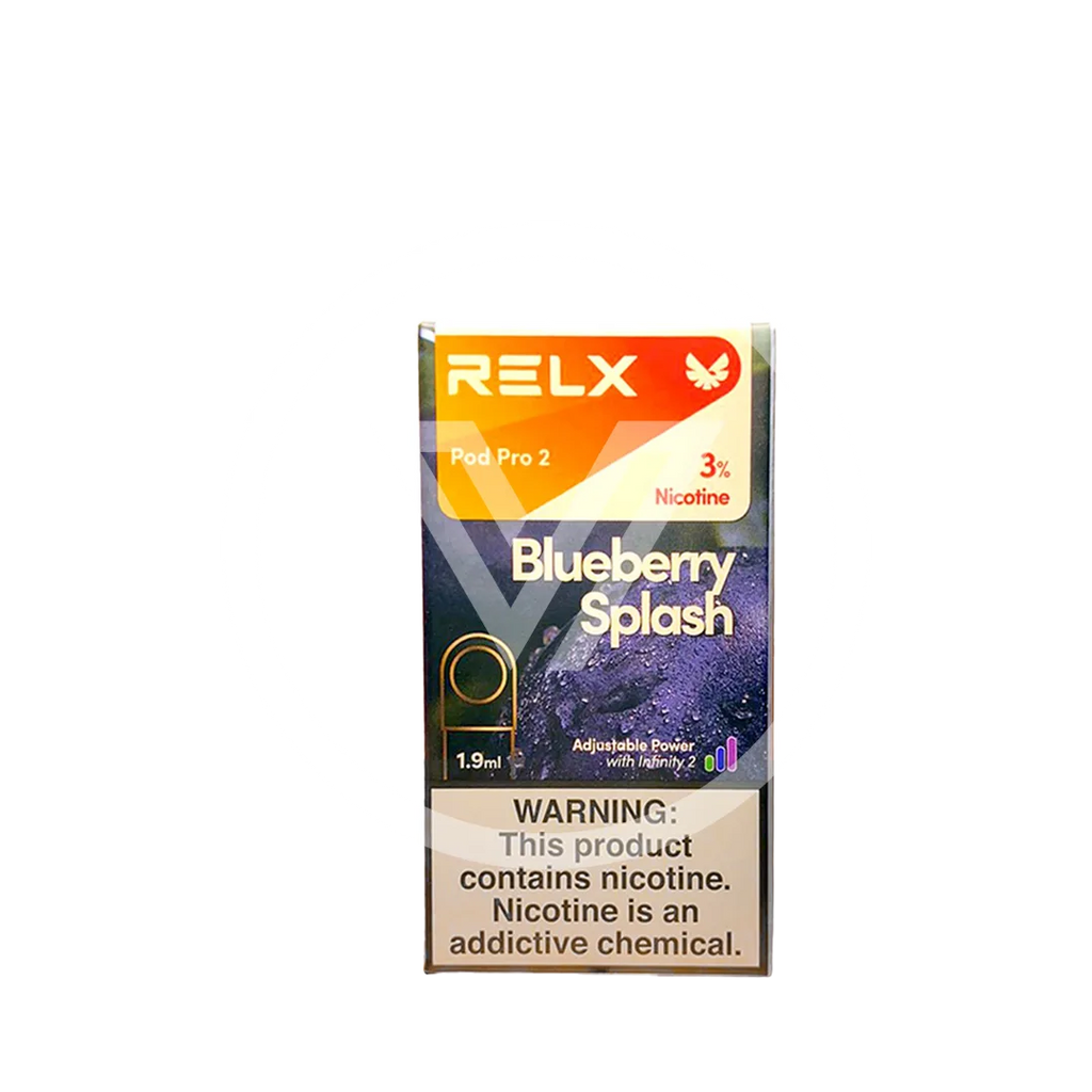 RELX Blueberry Splash Pod – 30mg Fruity Vape – Vapes Direct
