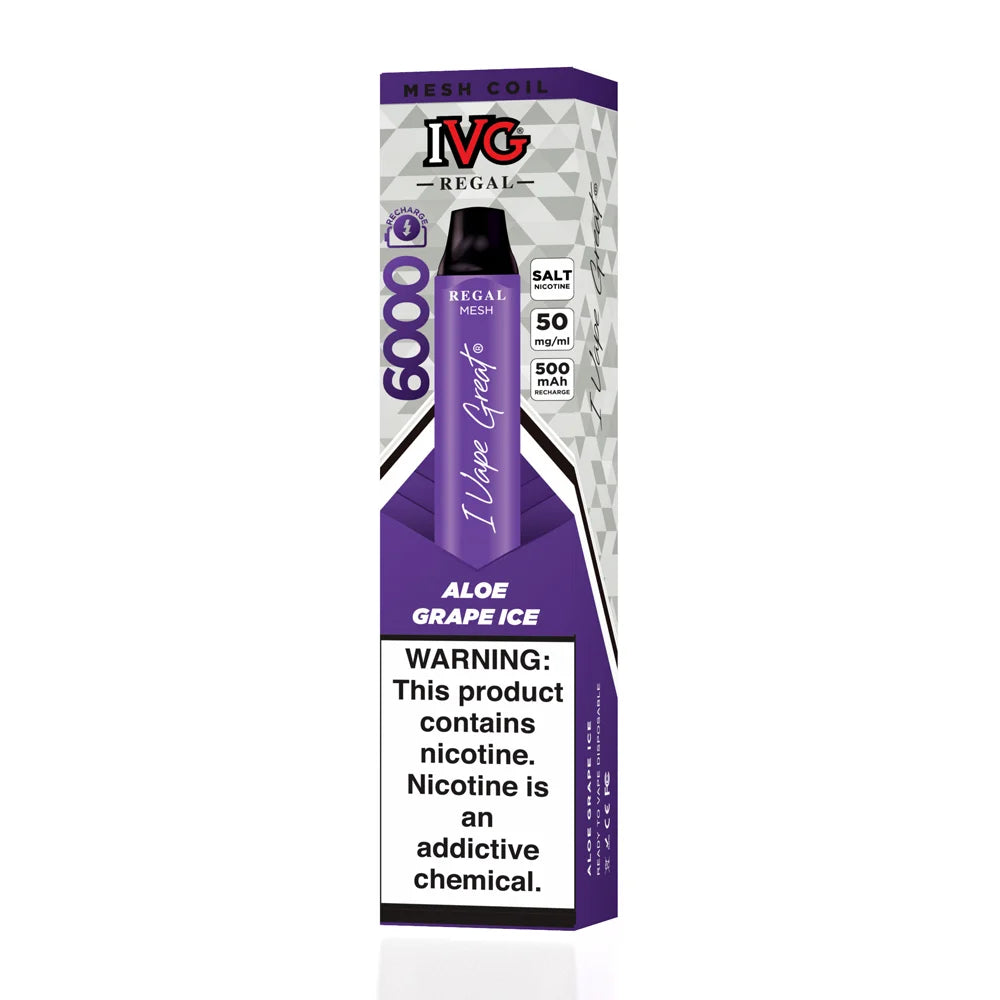 IVG Regal Disposable 6K Puff  Aloe Grape Ice 50MG