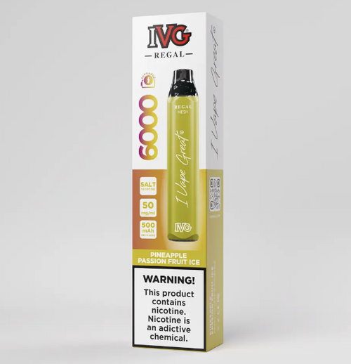 IVG Disposable 6K Puff Pineapple Passion Fruit Ice 50mg