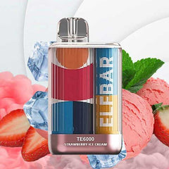 Elfbar Disposable TE6K Puff Strawberry Ice Cream 50Mg