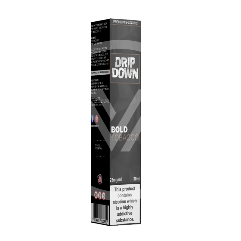 Drip Down Bold Tobacco 30ml Vapes Direct Pk